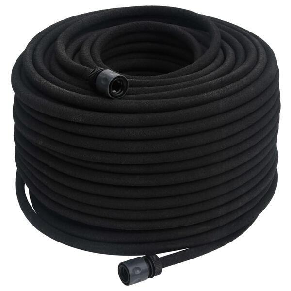 vidaXL Druppelslang 0,6'' 100 m rubber zwart