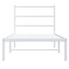 vidaXL Bedframe met hoofdbord metaal wit 90x200 cm