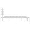 vidaXL Bedframe met hoofdbord metaal wit 193x203 cm