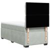 vidaXL Boxspring met matras fluweel lichtgrijs 90x190 cm