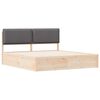 vidaXL Bedframe met Gevoerd Hoofdgedeelte Donkergrijs 200 x 200 cm