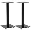 vidaXL Speakerstandaarden zuil-ontwerp gehard glas zwart 2 st