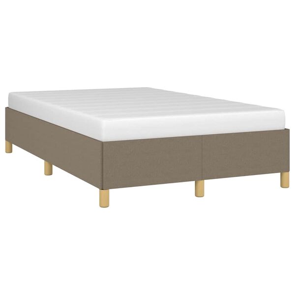 vidaXL Bedframe zonder matras 120x190 cm stof taupe