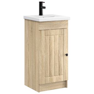 vidaXL Badkamermeubel met Wasbak Sonoma Eiken 42 x 40 x 84,5 cm