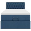vidaXL Ottoman bed met matras en LED's 80x200cm stof blauw
