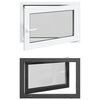 vidaXL Kelderraam RISOR 90 x 50 cm PVC en glas Antracietkleurig