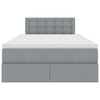 vidaXL Opbergbed met LED met matras Lichtgrijs 120 x 200 cm Stof