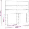 vidaXL Hoofdbord Grijs Sonoma 135 cm Bewerkt hout