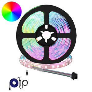 vidaXL LED-strip 2 st Zwart en transparant Koper en kunststof