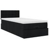 vidaXL Ottoman bed met matras 90x190cm stof zwart