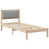 vidaXL Bedframe Lichtgrijs 80 x 190 cm Massief grenenhout