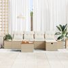 vidaXL Tuin Sofa Set met kussen 6 pcs Beige Poly riet