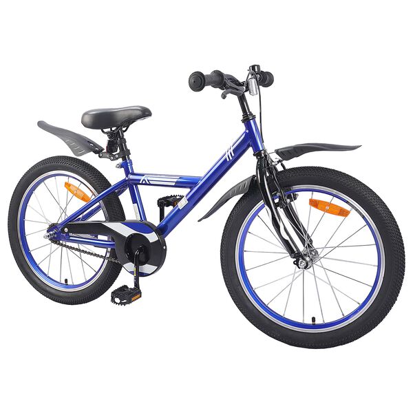 vidaXL Kinderfiets 18 Inch voor 5-7 jaar Donkerblauw