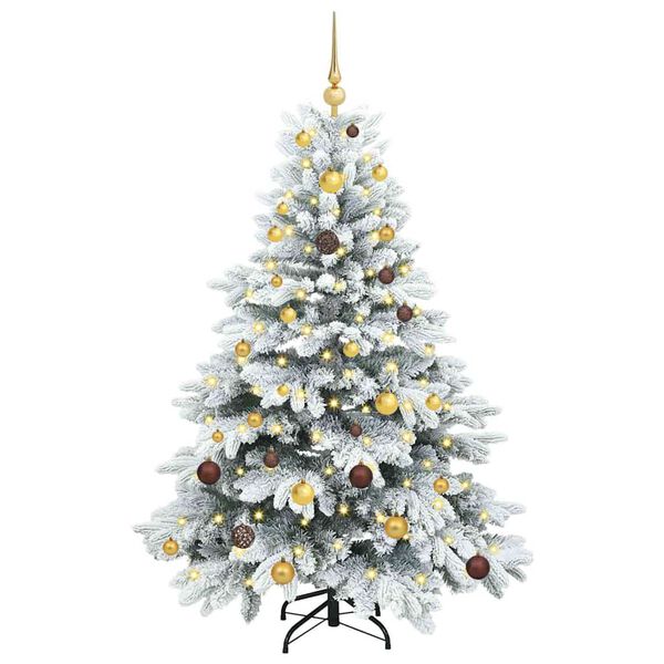vidaXL Kunstkerstboom met 150 LED met standaard Wit 150 cm PE en PVC