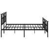 vidaXL Bedframe met hoofd- en voeteneinde metaal zwart 193x203 cm