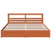 vidaXL Bedframe met hoofdeinde Wasbruin 180 x 200 cm Massief Vurenhout