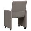 vidaXL Dining Stoelen met Wielen 2 pcs Taupe 58 x 65 x 94 cm Stof