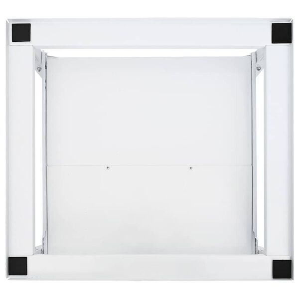 vidaXL Wasmachineverhoger met uittrekbaar schap wit