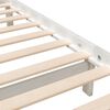 vidaXL Bedframe massief hout wit 120x190 cm
