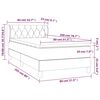 vidaXL Boxspring met matras stof donkergrijs 80x200 cm