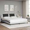 vidaXL Bedframe zonder matras "Zadar" kunstleer wit en zwart 180x200 cm