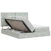 vidaXL Opslag bed met hoofdeinde Lichtgrijs 180 x 200 cm Fluweel