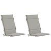 vidaXL 2-delige Hoogrug Kussen GEMERT 2 pcs 100% Polyester Grijs