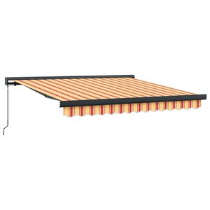 vidaXL Uitschuifbare luifel Geel en Oranje 300 x 250 cm