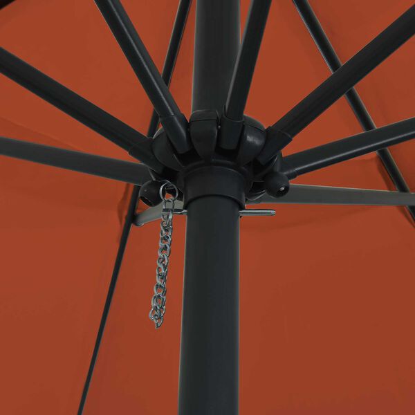vidaXL Tuinparasol Terracotta 395 x 395 x 245 cm Polyester en staal
