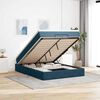 vidaXL Ottoman bed met matras 140x190cm fluweel donkerblauw