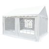 vidaXL Tuinpaviljoen 4x4 m PVC wit