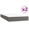 vidaXL Boxspring met matras kunstleer grijs 200x200 cm