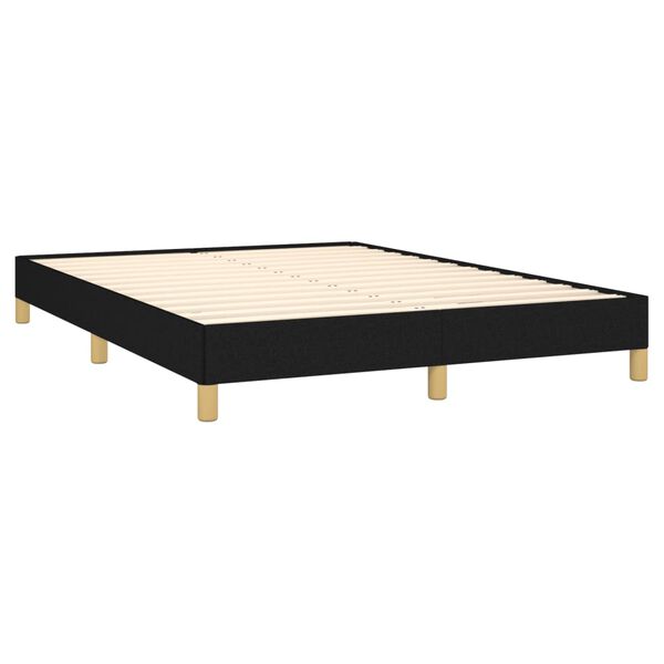 vidaXL Bedframe zonder matras stof zwart 160x200 cm