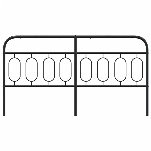 vidaXL Vervangend hoofdbord 160 cm metaal zwart