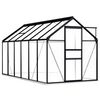 vidaXL Tuinkas met basisframe 7,03 m&sup3; aluminium antracietkleurig