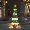 vidaXL Verlichte Kerstboom met 3 Cadeau Dozen 2D Warm Wit 180 cm