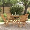 vidaXL 5-delige Tuinset massief teakhout