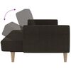 vidaXL Slaapbank 2-zits stof donkerbruin