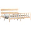 vidaXL Bedframe met hoofdbord massief hout
