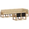 vidaXL Buiten bankenset 8 st Wit en Beige