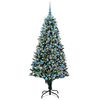 vidaXL Kunstkerstboom Groen 180 cm PVC en Staal en Kunststof