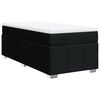 vidaXL Boxspring met matras stof zwart 80x200 cm