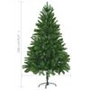 vidaXL Kunstkerstboom met verlichting en kerstballen 180 cm groen