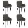 vidaXL Eettafelstoelen 4 st Kunstleer Zwart 57 x 50 x 85 cm