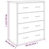 vidaXL Dressoir met 4 lades 60x30,5x71 cm betongrijs