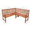 vidaXL Tuinhoekbank met kussens 150 cm massief acaciahout