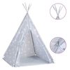 vidaXL Kindertipitent met tas 115x115x160 cm polyester grijs