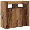vidaXL Dressoir met LED-verlichting 80x35x75 cm bewerkt hout oud hout