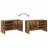vidaXL Platenkast met plank Oudhout 78.5 x 35 x 45 cm Bewerkt hout