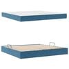 vidaXL Opbergbed met matras Donkerblauw 200 x 200 cm Fluweel